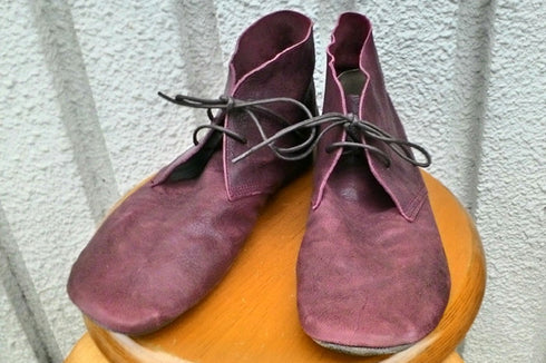 【KOBE DADA CAM-26 ボルドー】ユーズド風本革デザートブーツ